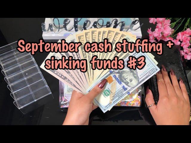 Cash envelope stuffing and sinking funds September Paycheck 3 | Ari Budgets