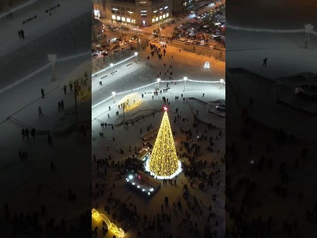 The first ever Christmas tree in 2022 in Russia, Yakutsk @vadim skryabin