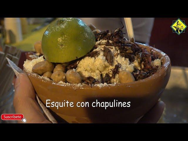 Esquite con CHAPULINES, Elotes, Tamales, Chileatole, Pozole, en la primer feria del ELOTE en Atlixco