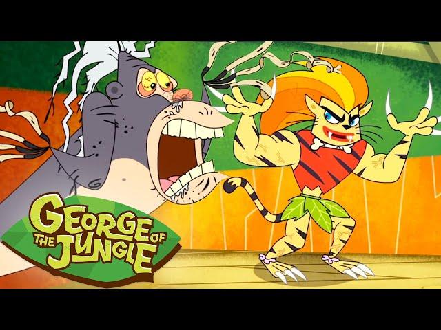 Destroyer Of The Jungle  | George of the Jungle | 1 Hour Episode Compilation | Cartoons For Kids