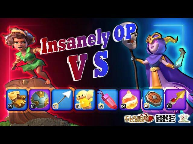 Insanely OP Root Rider Vs Super Witch | TH15 vs TH16 | Best Attack Strategy TH15 |  Clash Of Clans