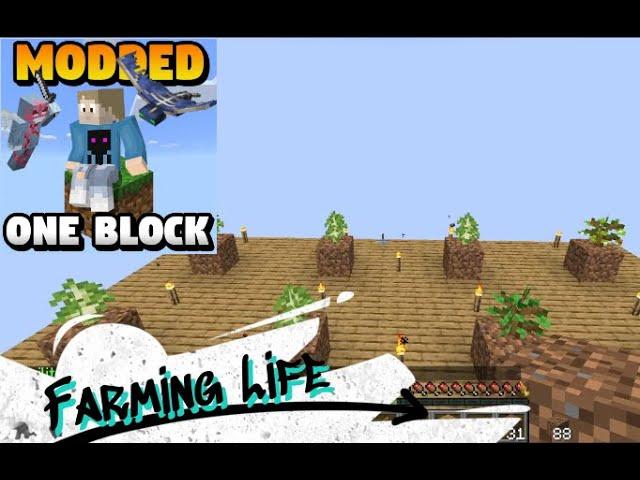 Boodlyneck modded one block - S1.1 Ep2 - Stage 2 - Farming Life