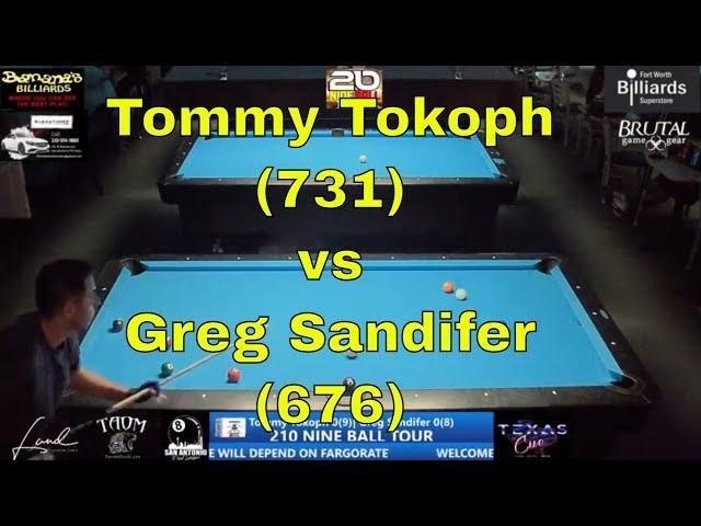 Tommy Tokoph vs Greg Sandifer / 210 Nine Ball Tour