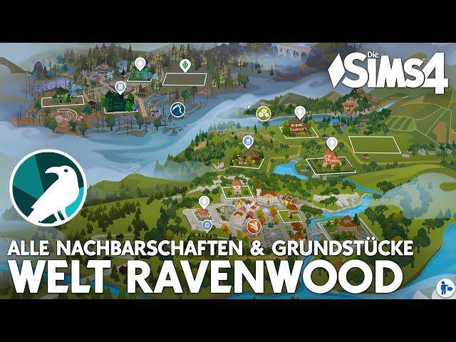 LEBEN & TOD 🪦 Die Welt Ravenwood mit allen Grundstücken und Nachbarschaften im Die Sims 4 Pack