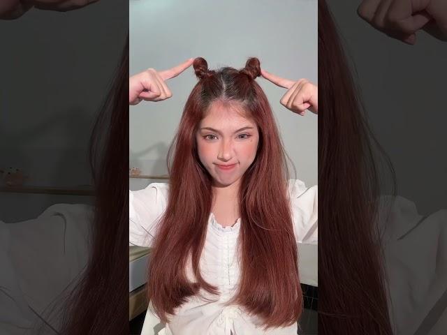 Cat Ear Hairstyles tutorial  Hope you guys like it 🫶 #hairtutorial #short #hairstyles