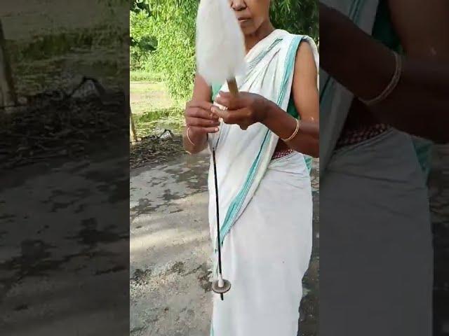 SPINNING OF SILK || DROP SPINDLE TECHNIQUE || TRADITIONAL METHOD IN ASSAM INDIA