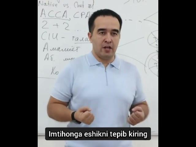 Imtihonga eshikni tepib kiring!