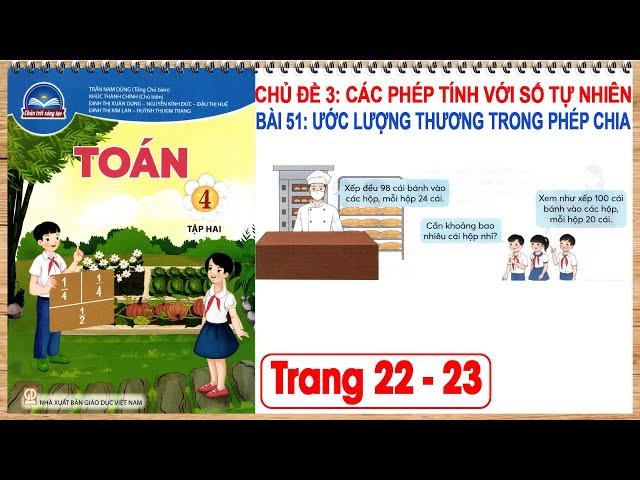 Toán lớp 4 chân trời sáng tạo tập 2 bài 51 | Ước lượng thương trong phép chia