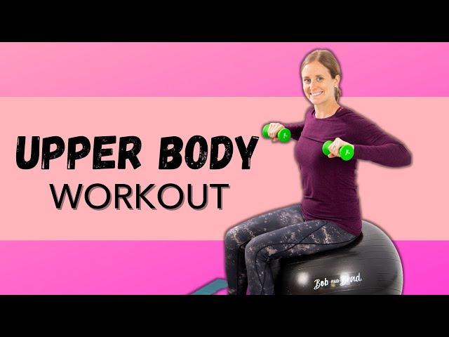 Upper Body Exercise Ball Workout- Workout with Jordan