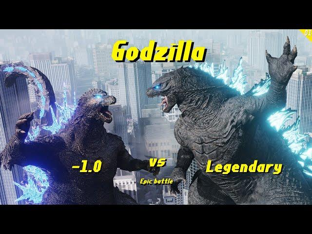 Godzilla-1.0 vs. Legendary Godzilla animation,Monster Clash!