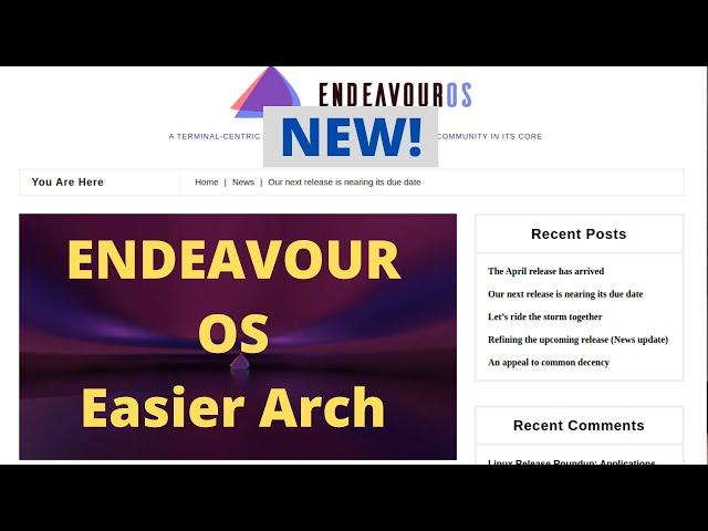 Endeavour OS Install, Few Thoughts