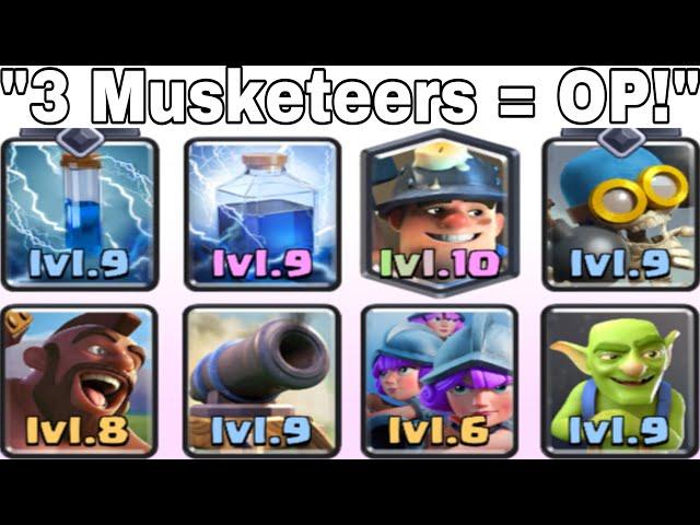 When Clash Royale Noobs Use Three Musketeers!!