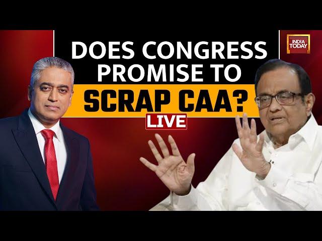 LIVE | P Chidambaram Exclusive | Will Congress Seek Wealth Redistribution?  | Lok Sabha Polls