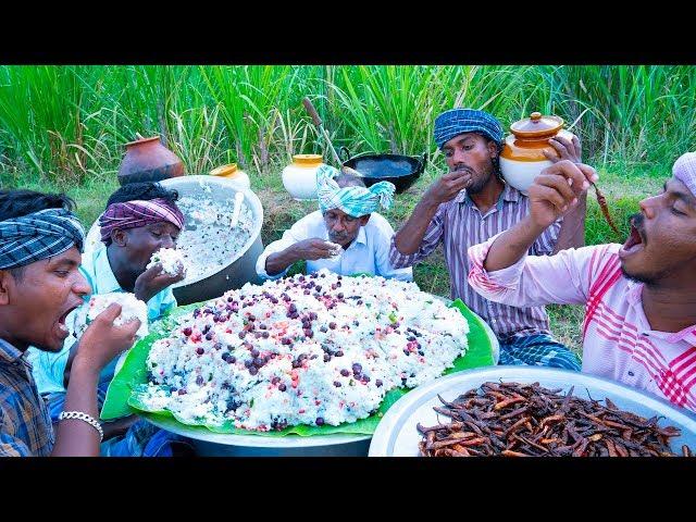 CURD RICE with Mango Pickle Lemon Pickle and Sun Dried Curd Chillies | Summer Healthy Village Food