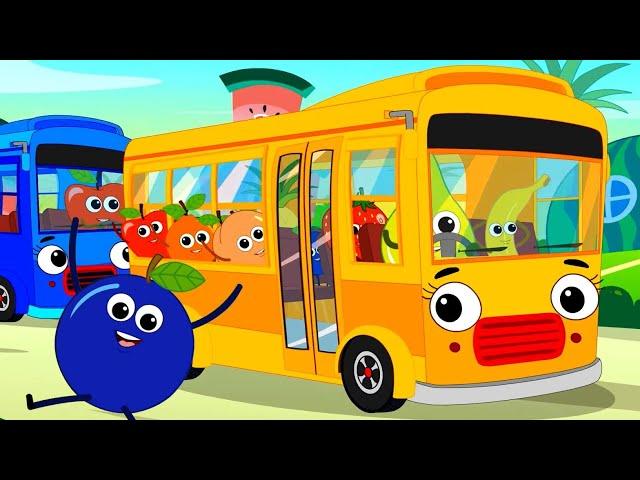 Fruits Wheels On The Bus + More Kindergarten Rhymes and Kids Songs