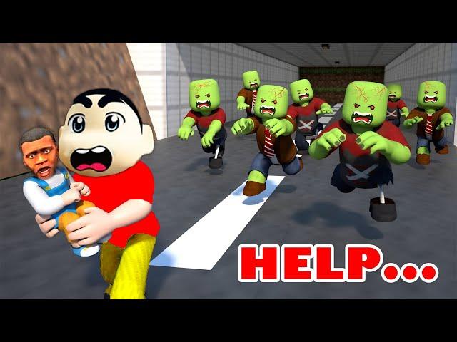 FRANKLIN Fights ZOMBIE APOCALYPSE in ROBLOX with SHINCHAN and CHOP in PETS GO