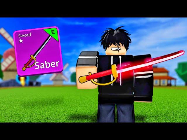 ကျွန်တော် Red - haired shanks ကိုင်တဲ့ Saber ဓားကိုရခဲ့တယ် | Saber sword in Bloxfruit ( ROBLOX )