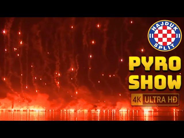 HAJDUK SPLIT 100 Years Celebration  - Torcida Pyro Show 4K