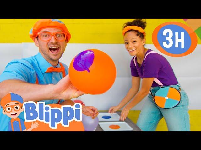 Blippi and Meekah Use BALLOONS To PAINT + More |  Blippi and Meekah Best Friend Adventures