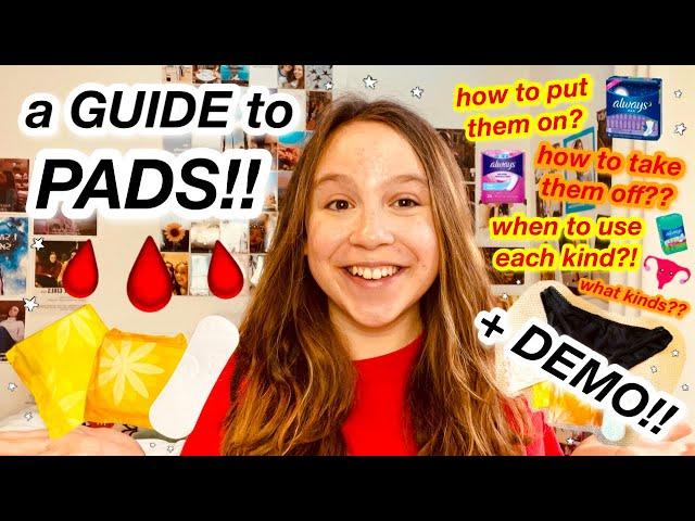 A GUIDE TO PADS!! // how to put on EVERY KIND OF PAD + when you should use each kind!! + DEMO :)