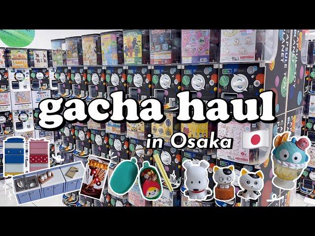 $100 gacha haul challenge in Osaka  Japan capsule toy unboxing 