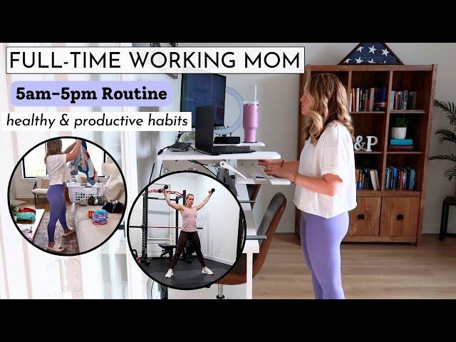 5AM-5PM Working Mom Routine | Healthy & Productive Work from Home Mom Routines | Amanda Fadul