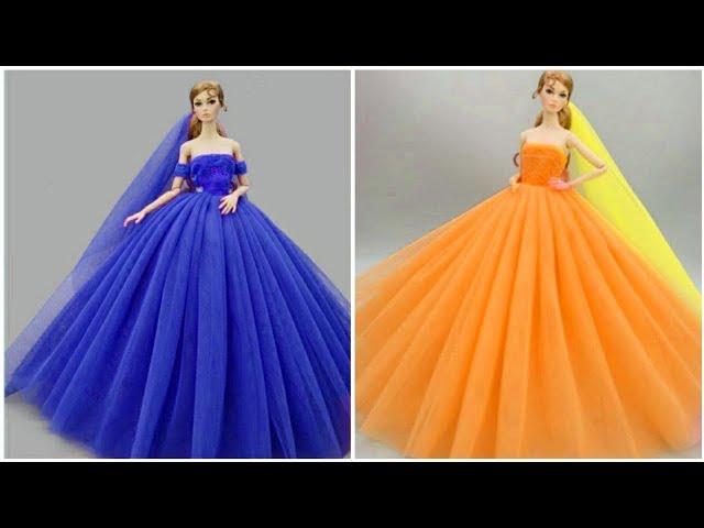 Cómo Hacer Ropa sin coser para Barbies.  Vestidos para Muñecas