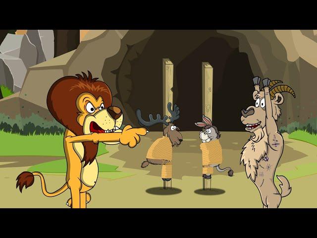 Jokes. How the Lion, the Bear and the Wolf Crowned the Goat. CartoonJokes