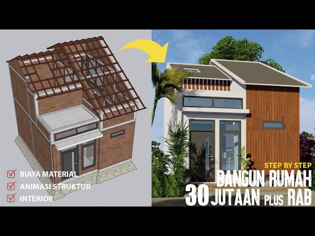 BANGUN RUMAH DENGAN BUDGET 30 JUTA ! TINY HOUSE INDONESIA | ADA RAB DAN ANIMASI INTERIORNYA