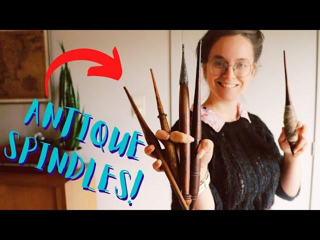 Spinning like a medieval spinster with some ANTIQUE (French and Eastern-European) hand spindles!