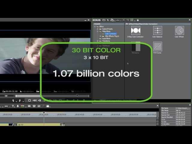 1: 10-Bit Color in EDIUS Pro 6.5
