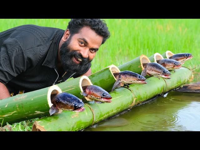 Bamboo SnakeHead Recipe | മുളയിൽ ചുട്ട വരാൽ | M4 Tech |