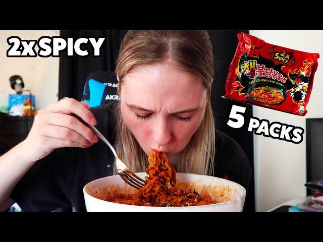 Korean 2x Spicy Fire Noodle Challenge