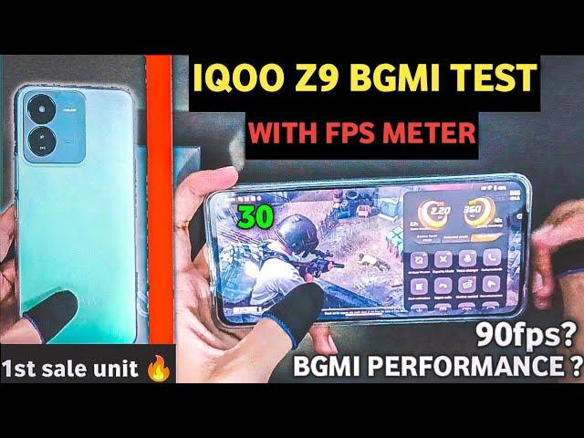 IQOO Z9 5G BGMI TEST WITH FPS METER | 1ST SALE UNIT | 90FPS?| PUBG TEST |