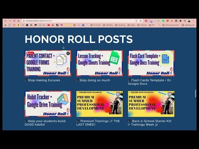 What is the Tarver Academy Honor Roll?