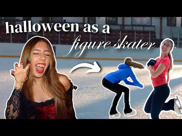 a day in my life as a figure skater but it's halloween | halloween skating vlog