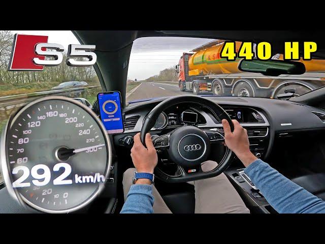 AUDI S5 3.0 V6 SUPERCHARGED STAGE 1 on AUTOBAHN [NO SPEED LIMIT]