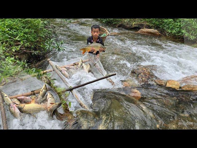 FULL VIEO: 30 days of orphan boy khai making fish traps to sell  ancient fish catching technique