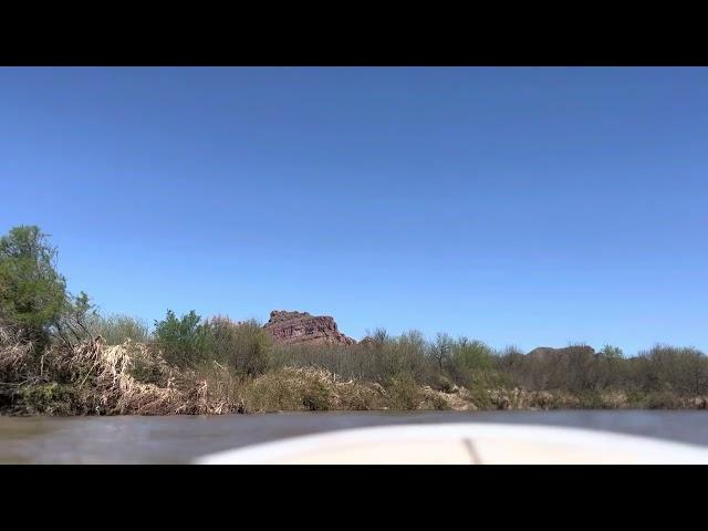 Slate Southwest breeze flowing down stream post, upstream, paddle… Salt river