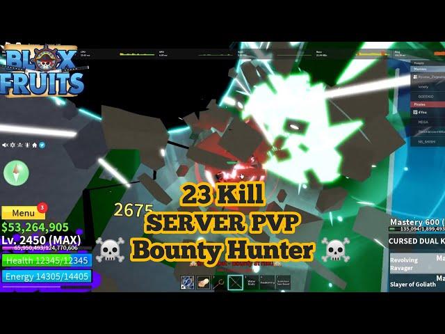 SERVER PVP 23 KILL | BLOX FRUITS | RACE V4 FULL AWAKENING FISH OP | BOUNTY HUNTER