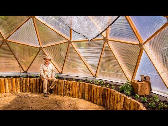 Building Heated Raised Beds in an OFF GRID Greenhouse  Growing a Food Forest  Wilderness Garden