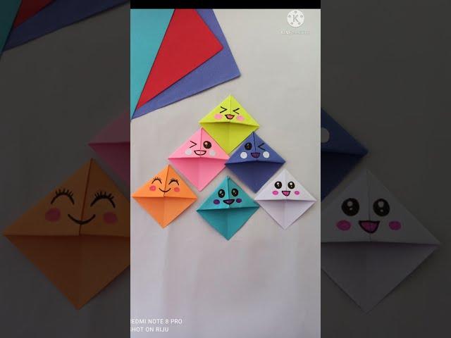 EASY ORIGAMI BOOKMARKS  WITH PAPER//PAPER CRAFT// BOOKMARKS/#shorts