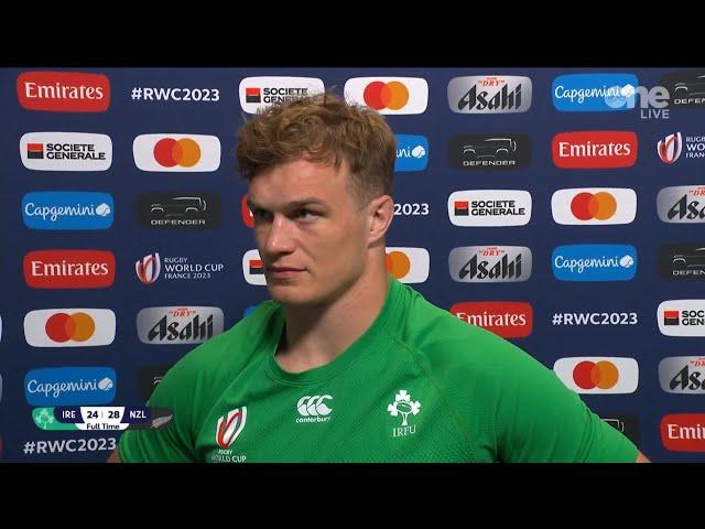 Josh van der Flier reacts to Ireland's World Cup exit.