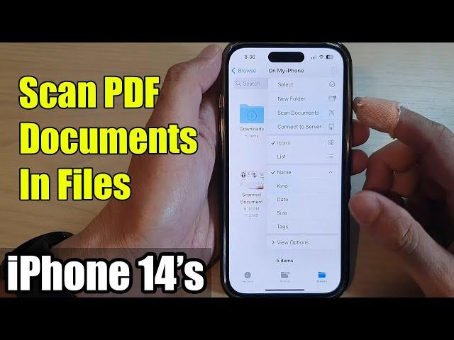 iPhone 14/14 Pro Max: How to Scan PDF Documents In Files