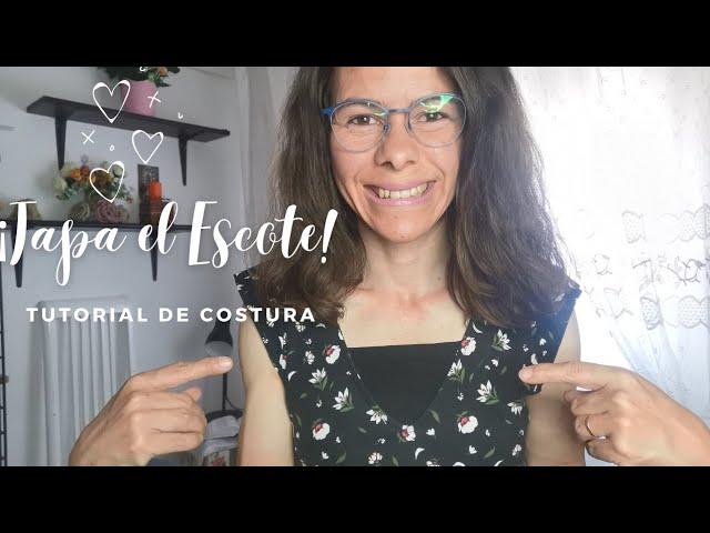 Cómo tapar el escote de un vestido, Tutorial fácil de Costura 