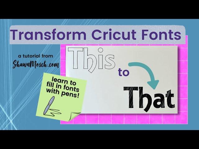 How to fill any Cricut font with pens!  Have your Cricut color in fonts! #cricuthack