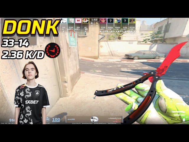 [4K] *donk DESTROYES Dust 2* (33-14) | Faceit Highlights | July 10, 2024