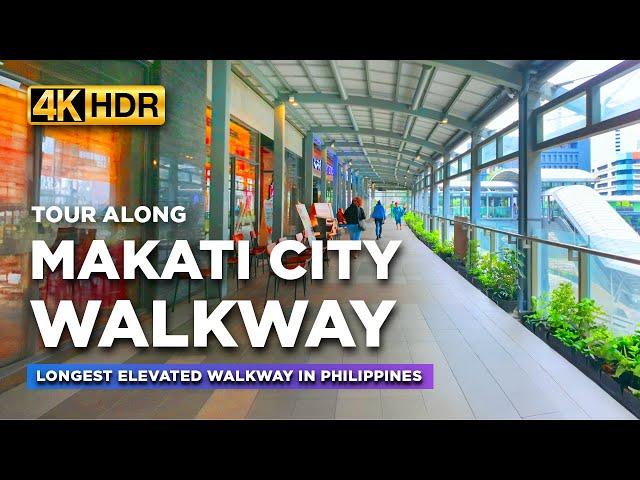 Walking the Longest Elevated WALKWAY in the Philippines! | Tour of Makati City's Iconic Skyscrapers