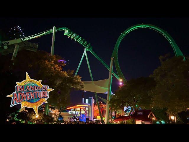 Islands of Adventure at Night 2022 Universal Orlando Florida | Full Walking Tour