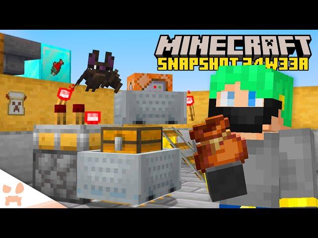 BUNDLES, HUGE REDSTONE + MINECART OVERHAUL, FISH + A LOT MORE! | Minecraft Snapshot 24w33a